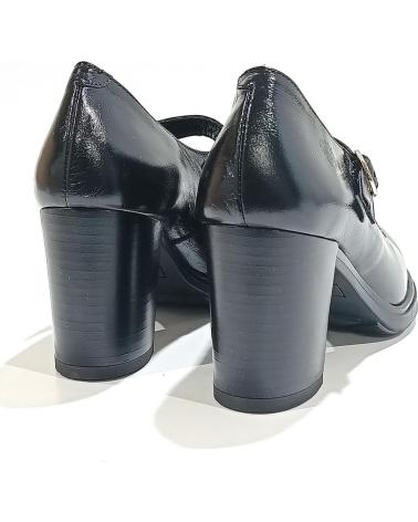 Zapatos de tacón de Mujer YOKONO ZAPATO MERCEDITA DE PIEL CON TACON NEGRO