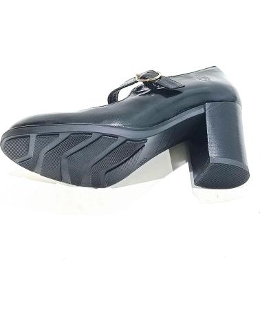 Zapatos de tacón de Mujer YOKONO ZAPATO MERCEDITA DE PIEL CON TACON NEGRO