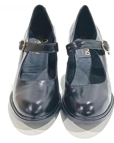 Zapatos de tacón de Mujer YOKONO ZAPATO MERCEDITA DE PIEL CON TACON NEGRO