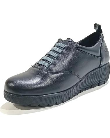 Zapatos de Mujer YOKONO ZAPATO DE PIEL CON CUNA Y PLATAFORMA DE GOMA NEGRO