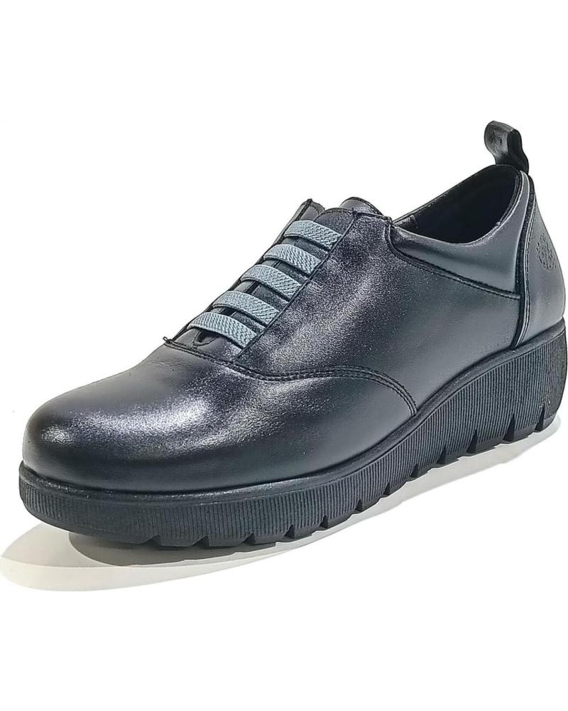 Zapatos de Mujer YOKONO ZAPATO DE PIEL CON CUNA Y PLATAFORMA DE GOMA NEGRO
