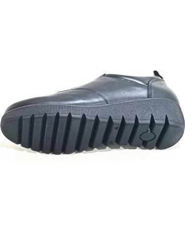 Zapatos de Mujer YOKONO ZAPATO DE PIEL CON CUNA Y PLATAFORMA DE GOMA NEGRO
