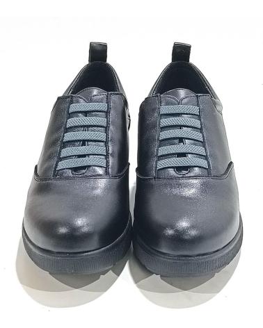 Zapatos de Mujer YOKONO ZAPATO DE PIEL CON CUNA Y PLATAFORMA DE GOMA NEGRO