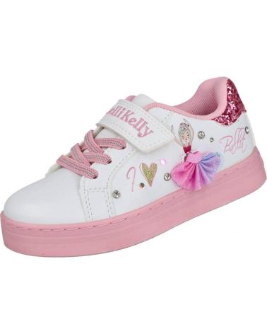 Sportif pour Fille LELLI KELLY LKAL2284 ZAPATILLAS DEPORTI BLANCO - ROSA