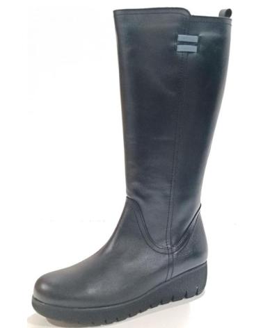 Botas de Mujer YOKONO BOTA DE PIEL CON CUNA DE GOMA NEGRO