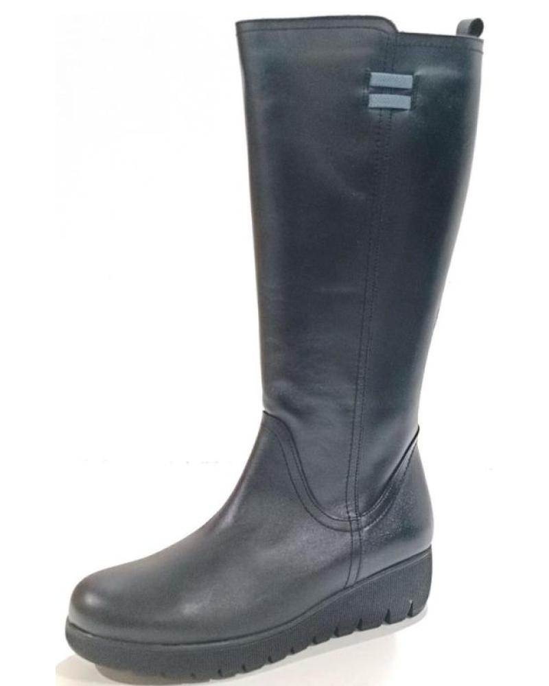 Botas de Mujer YOKONO BOTA DE PIEL CON CUNA DE GOMA NEGRO