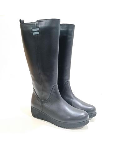 Botas de Mujer YOKONO BOTA DE PIEL CON CUNA DE GOMA NEGRO