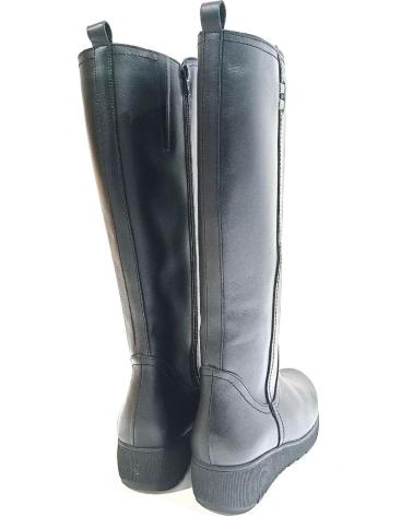 Botas de Mujer YOKONO BOTA DE PIEL CON CUNA DE GOMA NEGRO