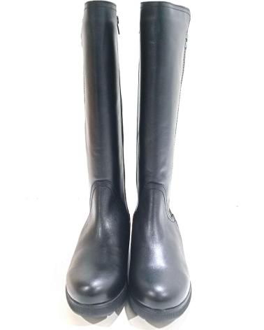 Botas de Mujer YOKONO BOTA DE PIEL CON CUNA DE GOMA NEGRO