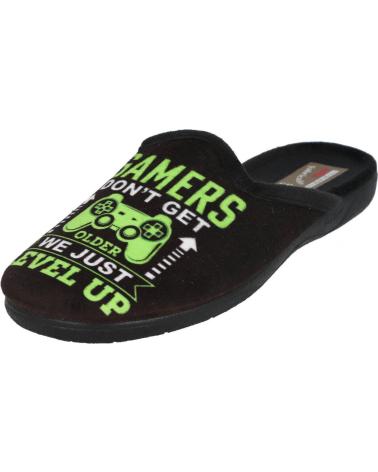 Pantufas de Menino l&r shoes LR SHOES 60-C9 ZAPATILLAS DE CASA NINO NEGRO