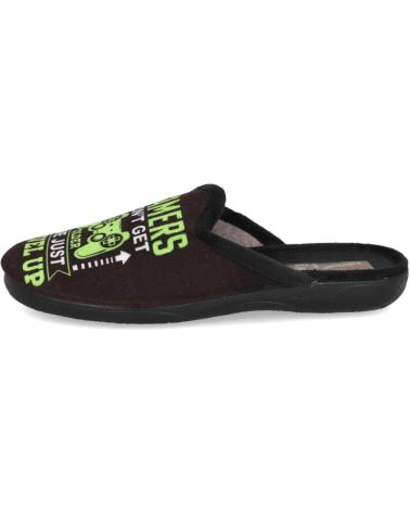 Pantufas de Menino l&r shoes LR SHOES 60-C9 ZAPATILLAS DE CASA NINO NEGRO