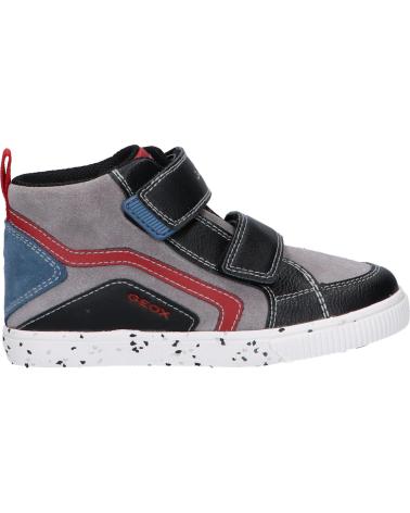 Esportes  de Menina e Menino GEOX B04A7C 022ME B KILWI BOY C0260 BLACK-DK RED