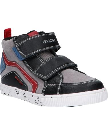 Esportes  de Menina e Menino GEOX B04A7C 022ME B KILWI BOY C0260 BLACK-DK RED