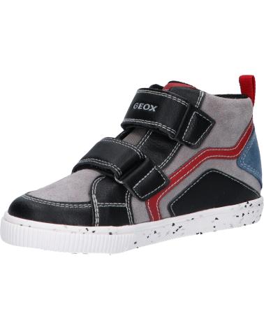 Esportes  de Menina e Menino GEOX B04A7C 022ME B KILWI BOY C0260 BLACK-DK RED