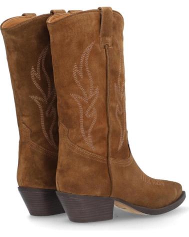 Botas de Mujer ALPE BOTA COWBOY DE SERRAJE CON TACON CUBANO CUERO