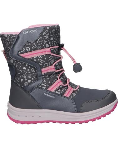 Bottes pour Fille GEOX J042UA 0BCMN J ROBY GIRL B WPF C0952 DK GREY-PINK