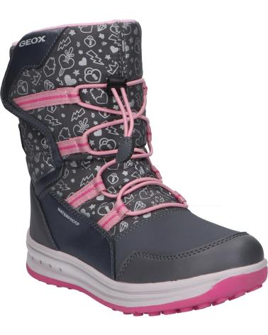Bottes pour Fille GEOX J042UA 0BCMN J ROBY GIRL B WPF C0952 DK GREY-PINK