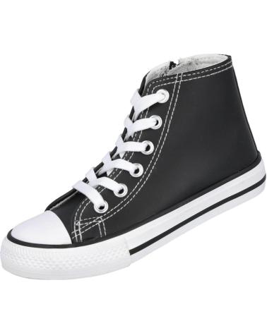 L&R SHOES ABX02 BLACK CANVAS HIGH-TOP SNEAKERS NEGRO