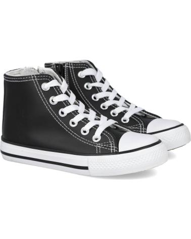L&R SHOES ABX02 BLACK CANVAS HIGH-TOP SNEAKERS NEGRO