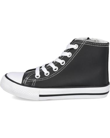 L&R SHOES ABX02 BLACK CANVAS HIGH-TOP SNEAKERS NEGRO