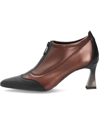 Zapatos-De-Mujer-HISPANITAS-ZAPATO-VESTIR-DE-LICRA-Y-PIEL-CON-TACON-BRONCE