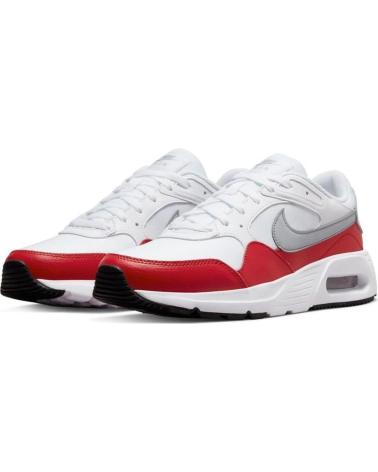 Deportivas de Mujer y Hombre y Niño NIKE CW4555-107 AIR MAX SC WHITE-WOLF GREY-UNIVERSITY RED-BLACK BLANCO