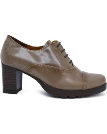 DESIREÉ BLUCHER IN PELLE LEURY13 CON TACCO BLOCCO TORTORA TAUPE