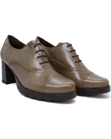 DESIREÉ BLUCHER IN PELLE LEURY13 CON TACCO BLOCCO TORTORA TAUPE