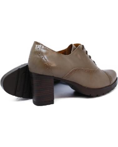 DESIREÉ BLUCHER IN PELLE LEURY13 CON TACCO BLOCCO TORTORA TAUPE