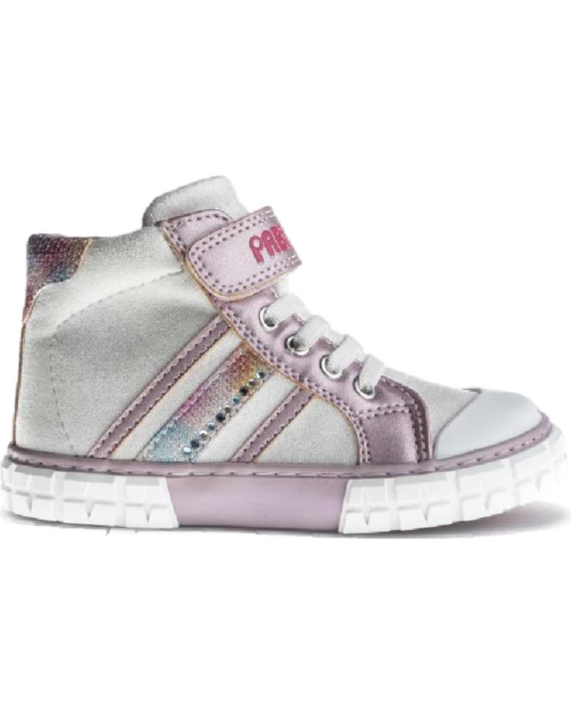 Botines de Niña PABLOSKY 974300 BOTINES DE NINA CON CIERRE ADHERENTE Y SUELA ANT BLANCO