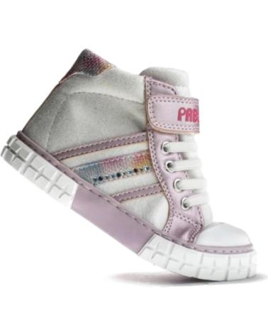 Botines de Niña PABLOSKY 974300 BOTINES DE NINA CON CIERRE ADHERENTE Y SUELA ANT BLANCO
