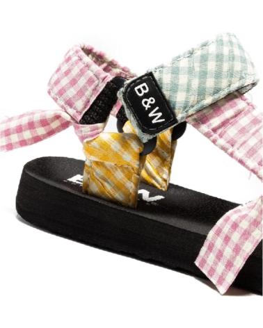 Sandales pour Femme BW BREAK WALK BREAK AND WALK - SANDALIAS VELCRO MUJER  NUDOS VICHY
