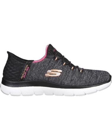 SKECHERS 149937-BKMT MUJER GRIS