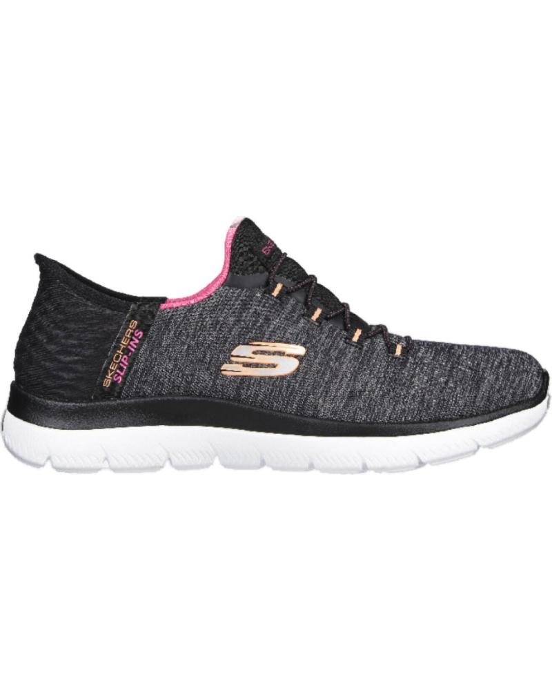 SKECHERS 149937-BKMT MUJER GRIS