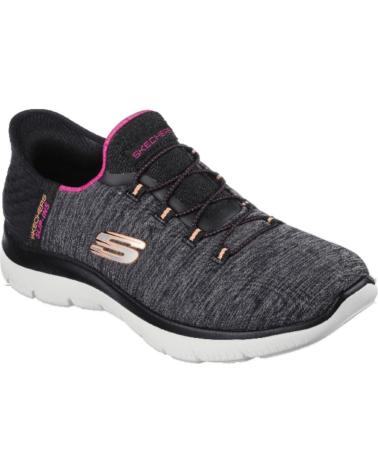SKECHERS 149937-BKMT MUJER GRIS