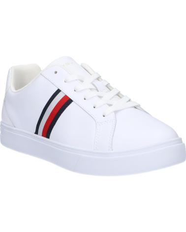 Scarpe sport per Donna TOMMY HILFIGER FW0FW07779 ESSENTIAL COURT SNEAKER STRIPES YBS WHITE