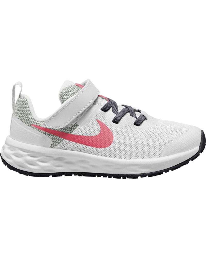 Deportivas-De-Niña-NIKE-DD1095-101-REVOLUTION-6-WHITE-SEA-CORAL-GRIDIRON-LASER-ORANGE-