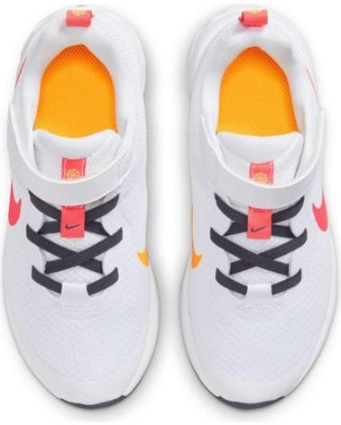 Deportivas-De-Niña-NIKE-DD1095-101-REVOLUTION-6-WHITE-SEA-CORAL-GRIDIRON-LASER-ORANGE-