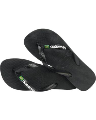 Man and boy Flip flops HAVAIANAS 4110850 1069 BRASIL LOGO BLACK-BLACK