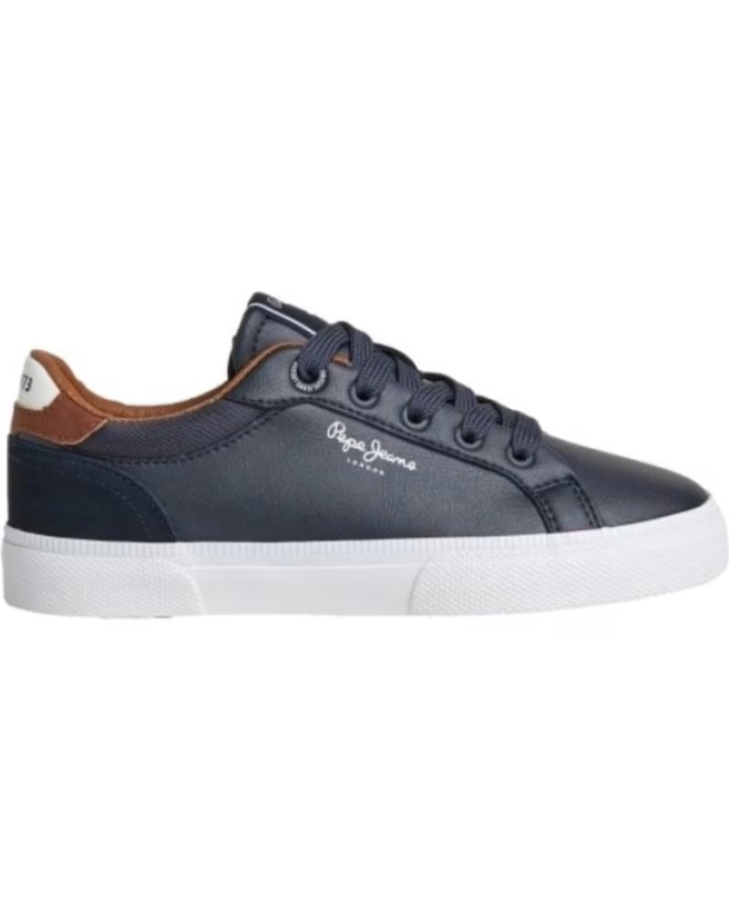 Sapatos de Menina e Menino PEPE JEANS ZAPATILLAS PARA NINOS UNISEX EN COLOR BLANCO BLANCO