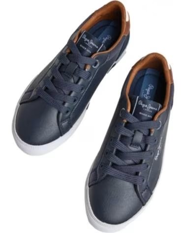 Sapatos de Menina e Menino PEPE JEANS ZAPATILLAS PARA NINOS UNISEX EN COLOR BLANCO BLANCO