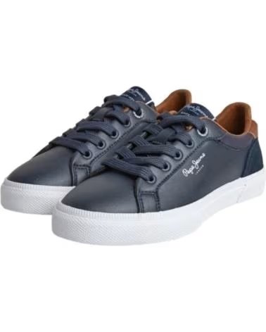 Sapatos de Menina e Menino PEPE JEANS ZAPATILLAS PARA NINOS UNISEX EN COLOR BLANCO BLANCO