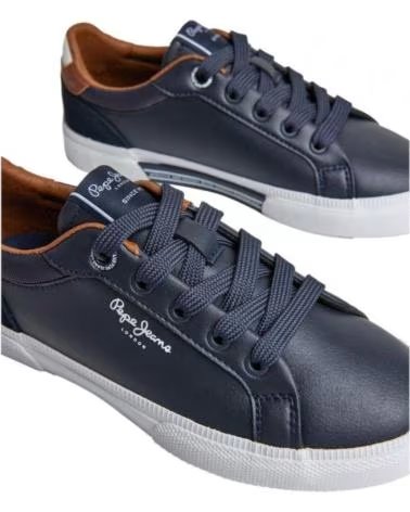 Sapatos de Menina e Menino PEPE JEANS ZAPATILLAS PARA NINOS UNISEX EN COLOR BLANCO BLANCO
