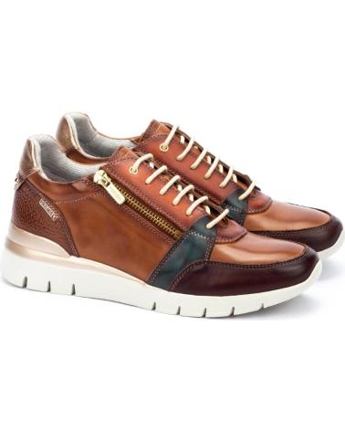 SAPATILHAS DESPORTIVAS PIKOLINOS CANTABRIA W4R-6718C4 EM COURO BRANDY BRANDY