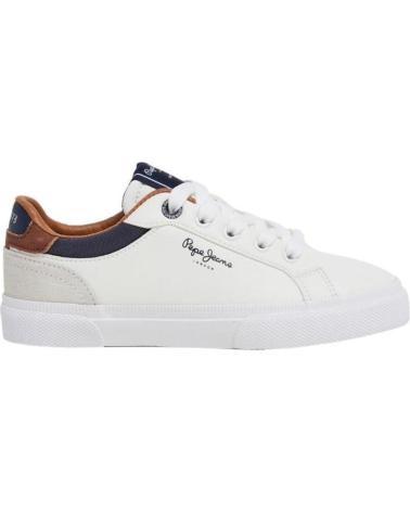 Esportes  de Menino PEPE JEANS SNEAKERS PBS30569 BLANCO