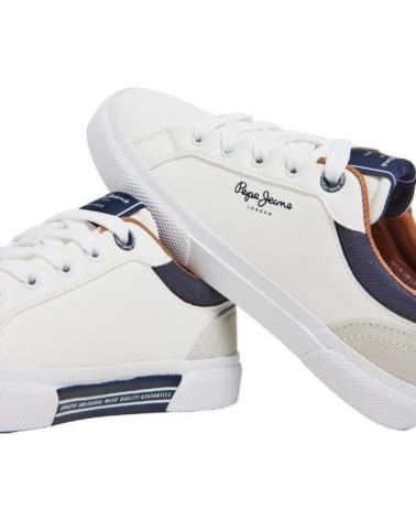 Esportes  de Menino PEPE JEANS SNEAKERS PBS30569 BLANCO
