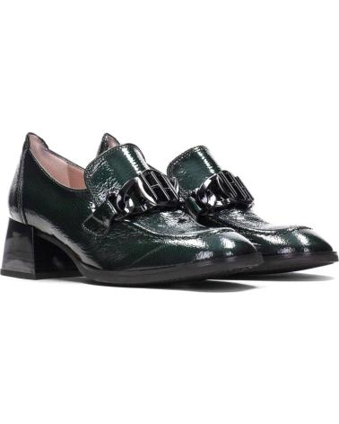 Shuhe ferse für Damen HISPANITAS ZAPATO DE VESTIR DE CHAROL CON ADORNO DORADO Y TACON HI232992 FOREST