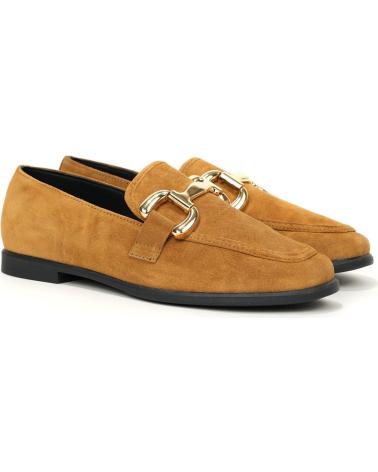Mocasines de Mujer VIGUERA ZAPATO MOCASIN DE PIEL CON HEBILLA MIEL