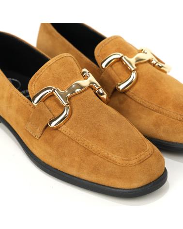Mocasines de Mujer VIGUERA ZAPATO MOCASIN DE PIEL CON HEBILLA MIEL