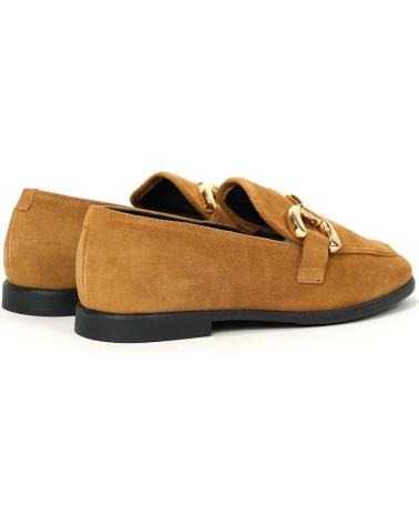 Mocasines de Mujer VIGUERA ZAPATO MOCASIN DE PIEL CON HEBILLA MIEL